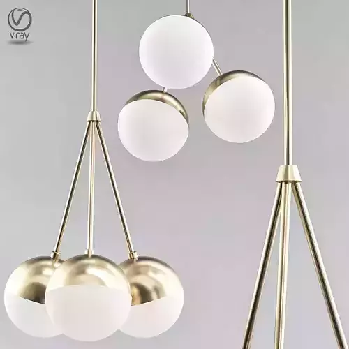 Copper Light Chandelier 3