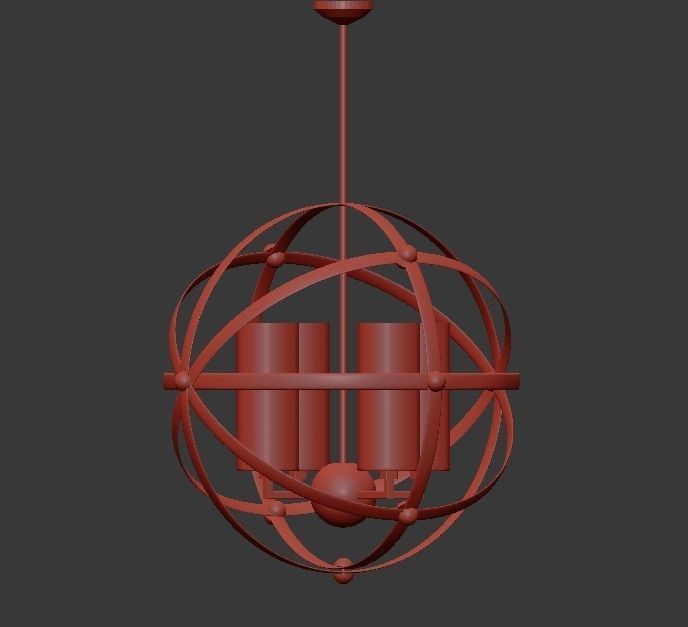 Olivier Frosted Gold Ball 3D model_2