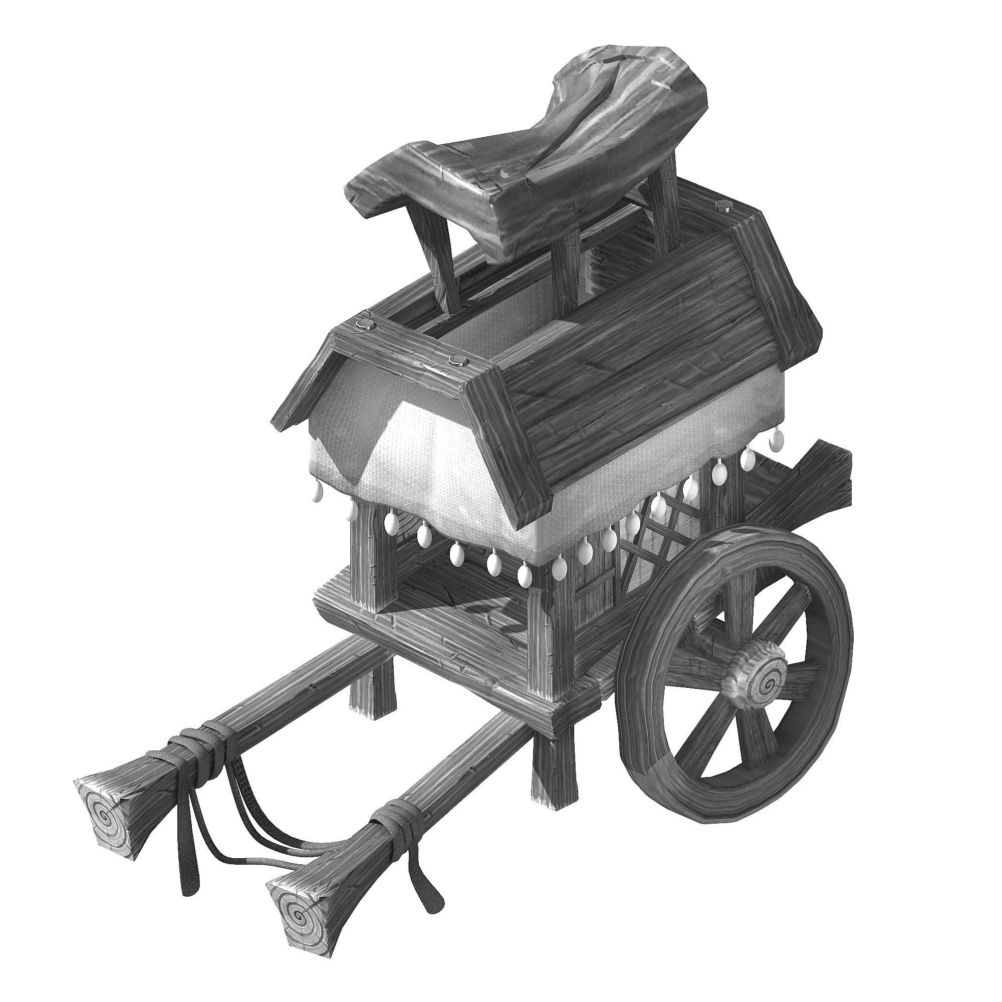 Game City - Intermediate Carriage 3D model_2