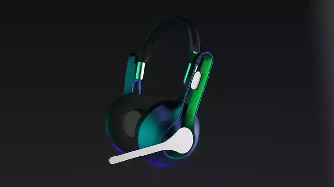 Gamers headphones with integrated mic