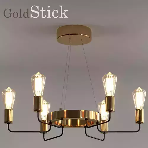 Gold Stick Chandelier