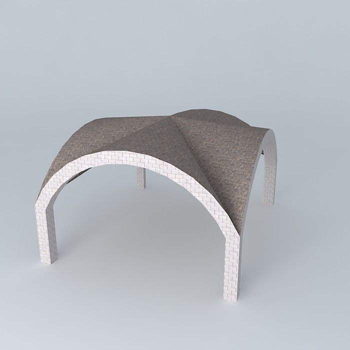 Domed structure 3D model_1