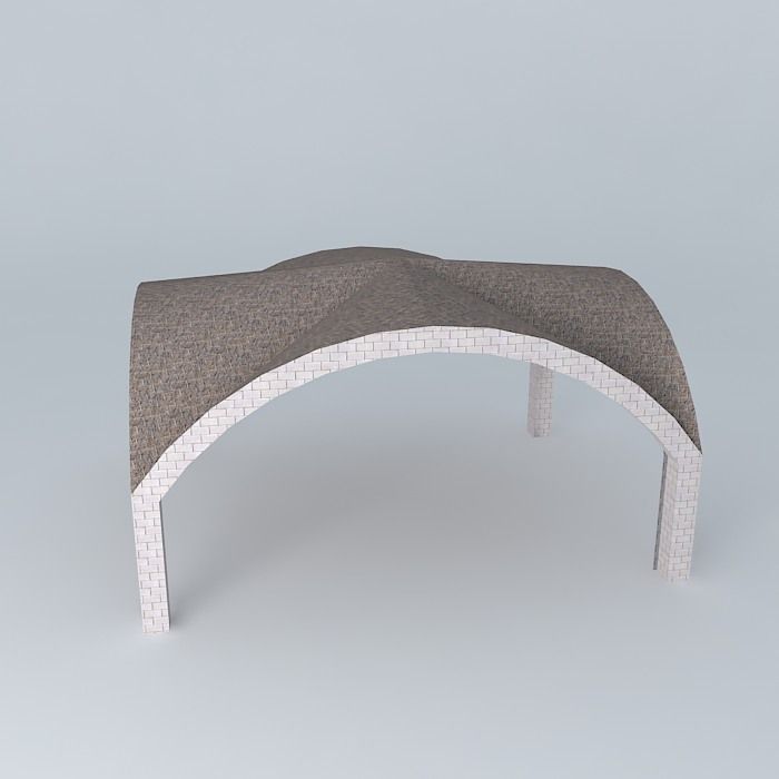 Domed structure 3D model_2