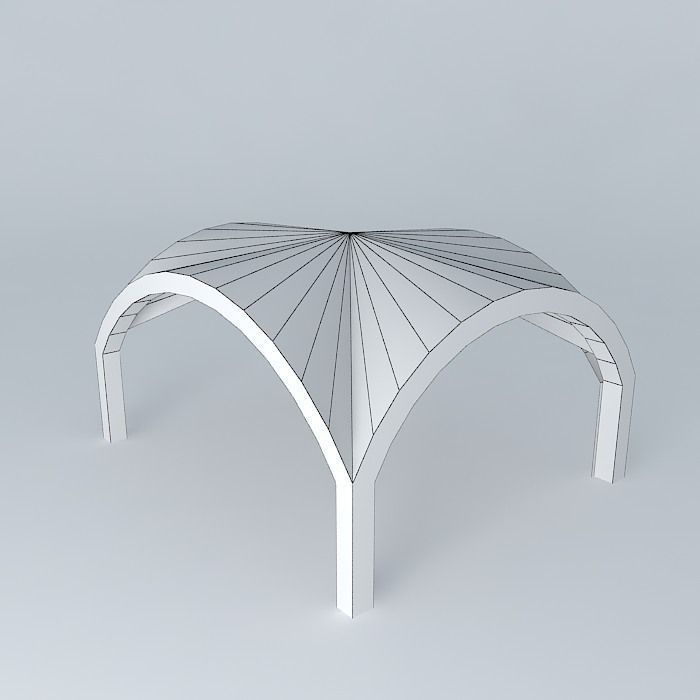 Domed structure 3D model_4