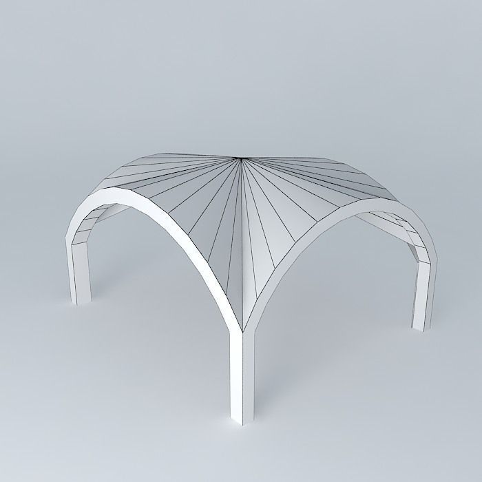 Domed structure 3D model_3