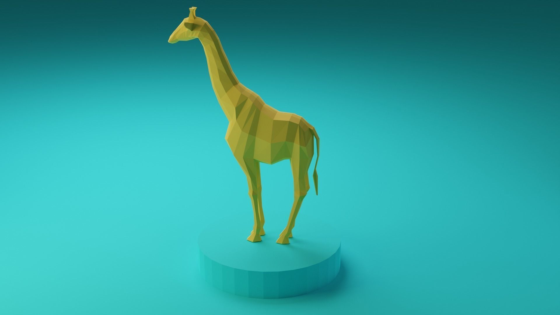 Low Poly Giraffe - 3D Modell Low-poly 3D model_3