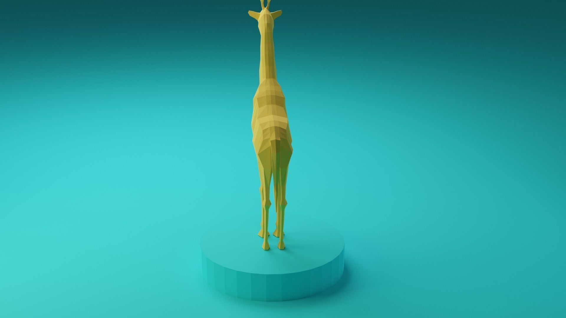 Low Poly Giraffe - 3D Modell Low-poly 3D model_2