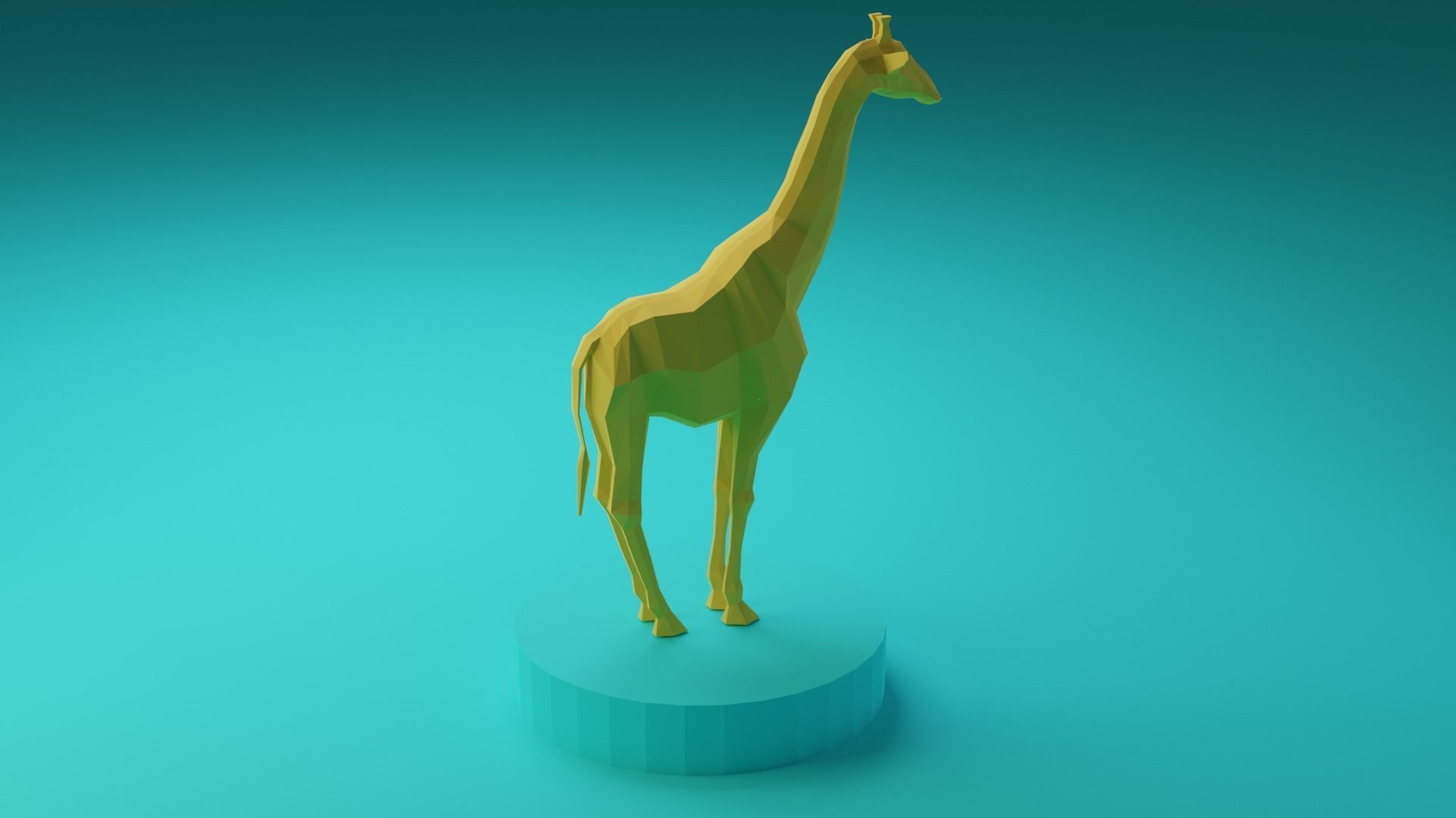 Low Poly Giraffe - 3D Modell Low-poly 3D model_1