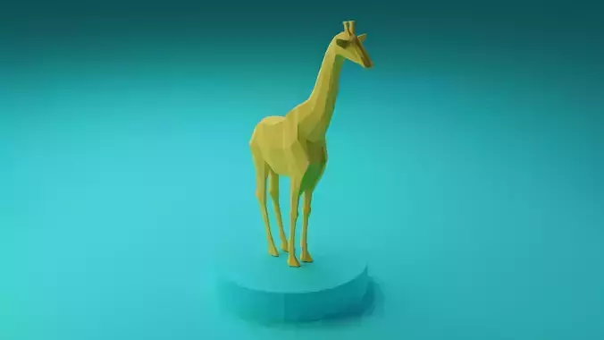 Low Poly Giraffe - 3D Modell Low-poly 3D model