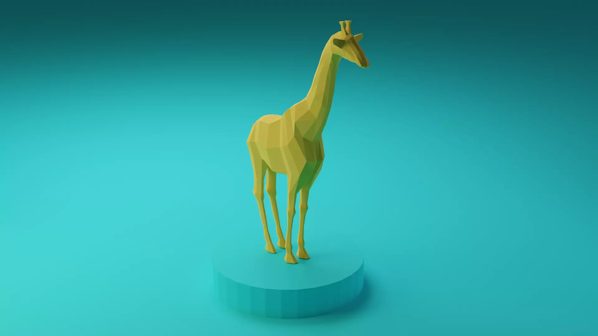 Low Poly Giraffe - 3D Modell Low-poly 3D model_0