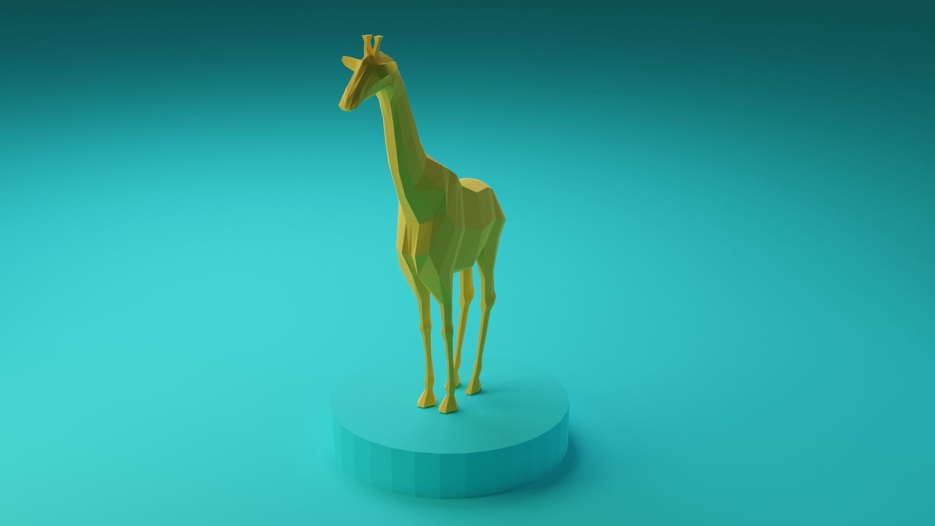 Low Poly Giraffe - 3D Modell Low-poly 3D model_4