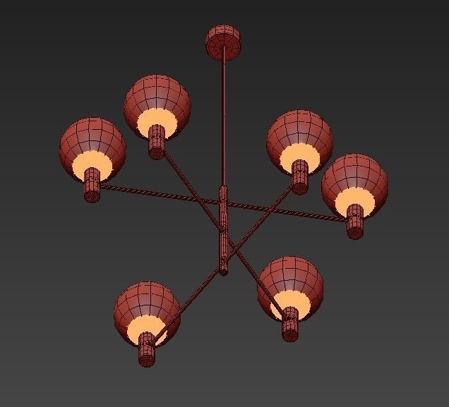 Helix Chandelier 3D model_3
