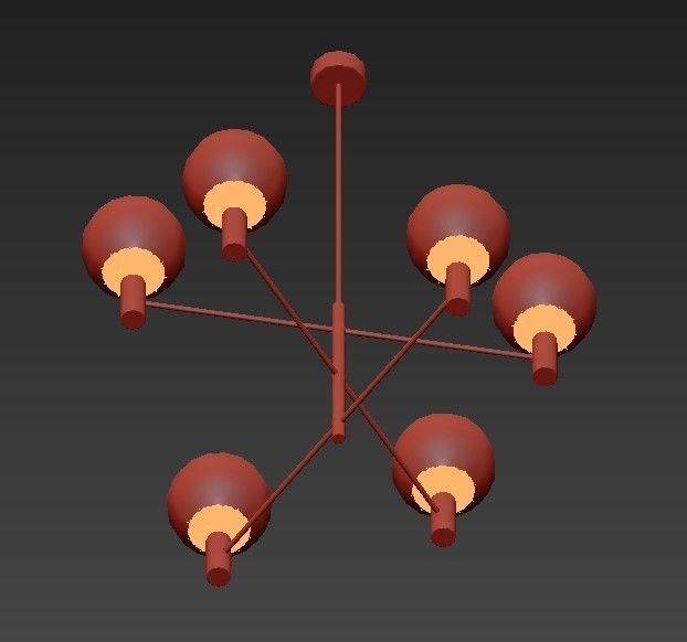 Helix Chandelier 3D model_2