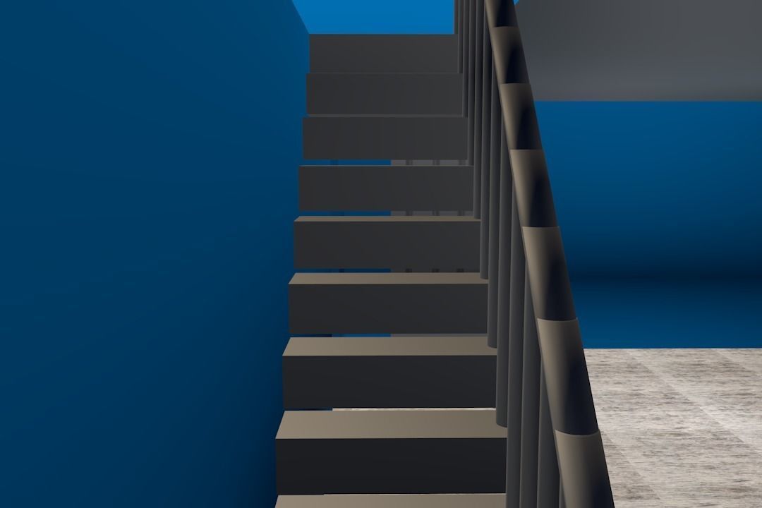 3 ROOMS  HOUSE Low-poly 3D model_12