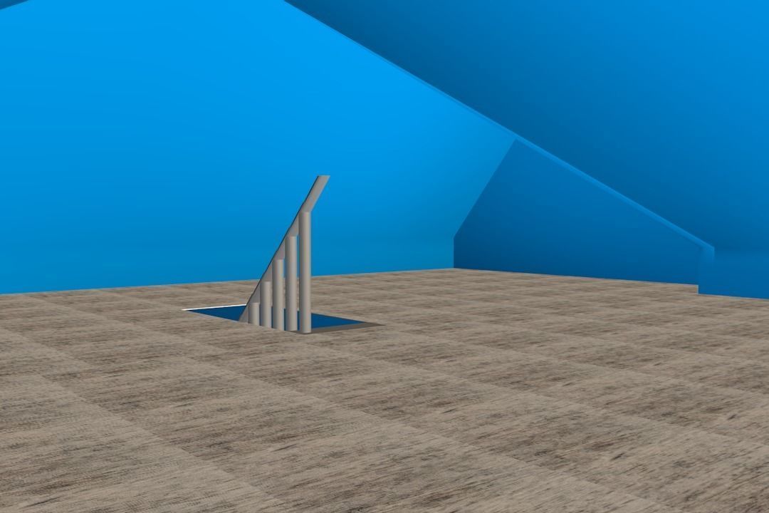 3 ROOMS  HOUSE Low-poly 3D model_14