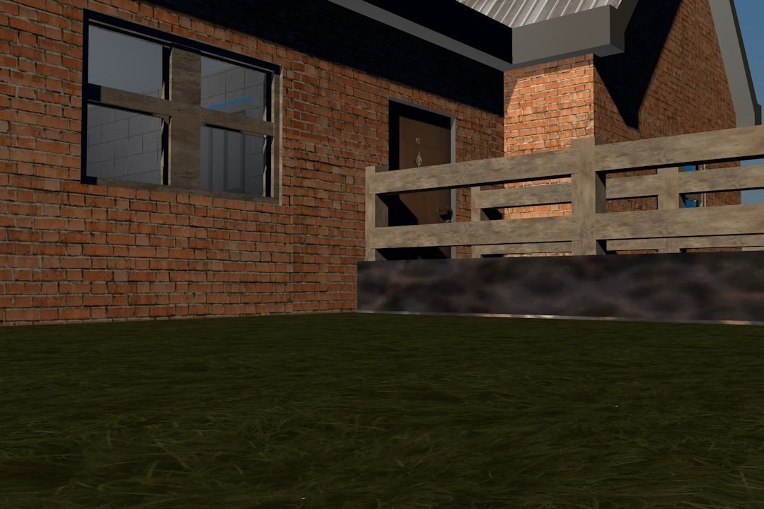 3 ROOMS  HOUSE Low-poly 3D model_4