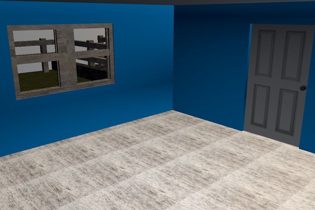 3 ROOMS  HOUSE Low-poly 3D model_10