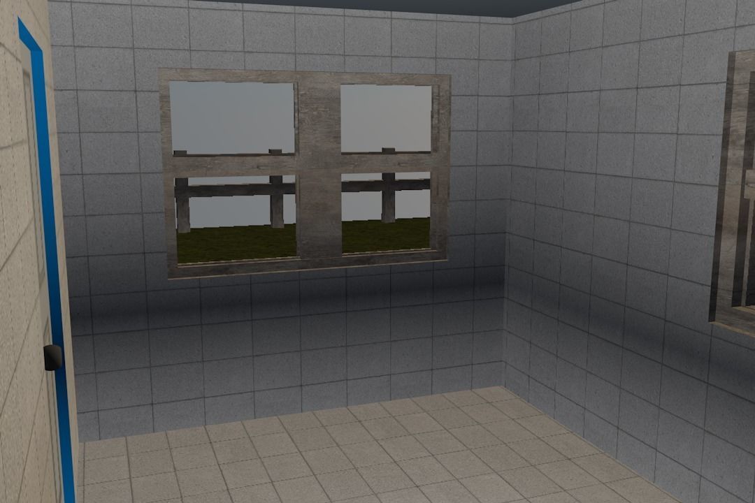 3 ROOMS  HOUSE Low-poly 3D model_15