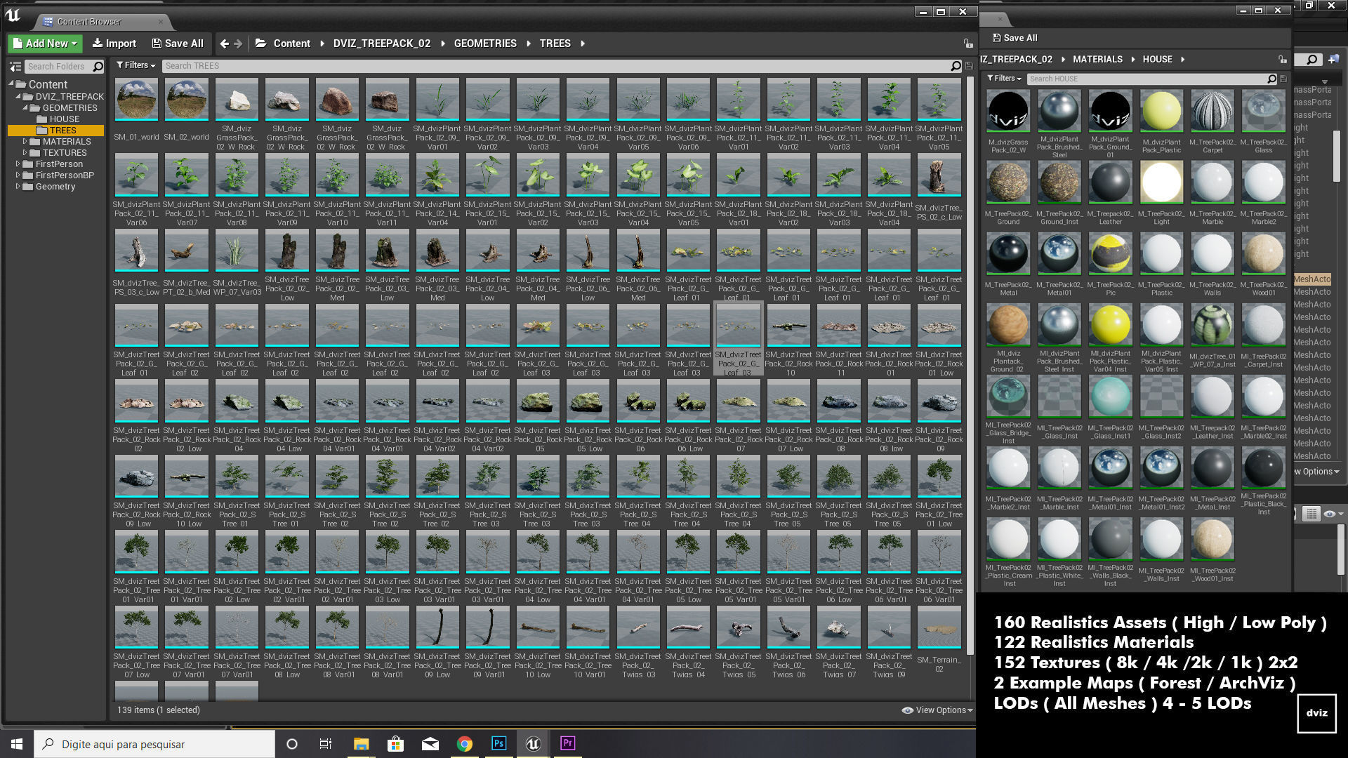 Realistic Tree and Forest Pack 02 Low-poly 3D model_9