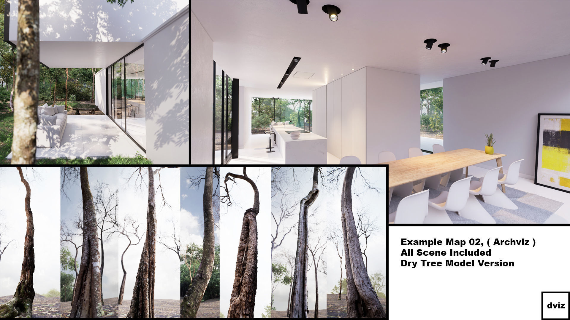 Realistic Tree and Forest Pack 02 Low-poly 3D model_4