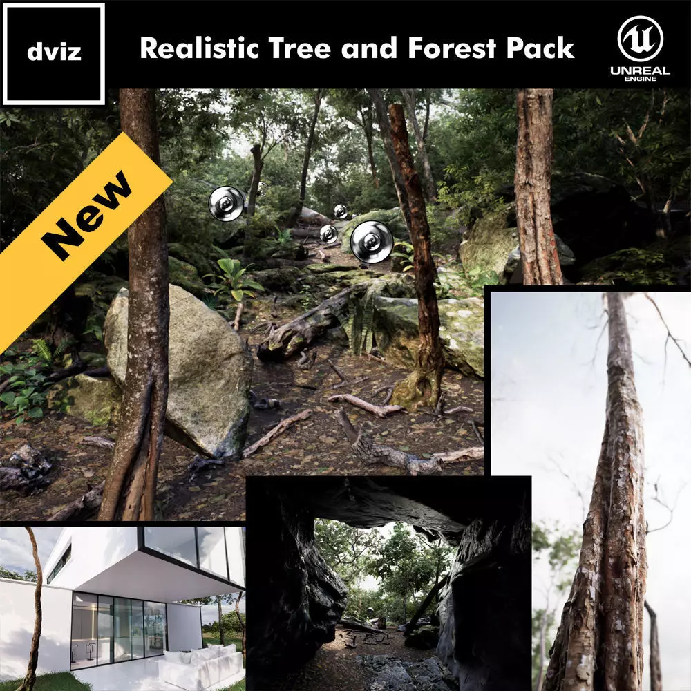 Realistic Tree and Forest Pack 02 Low-poly 3D model_0