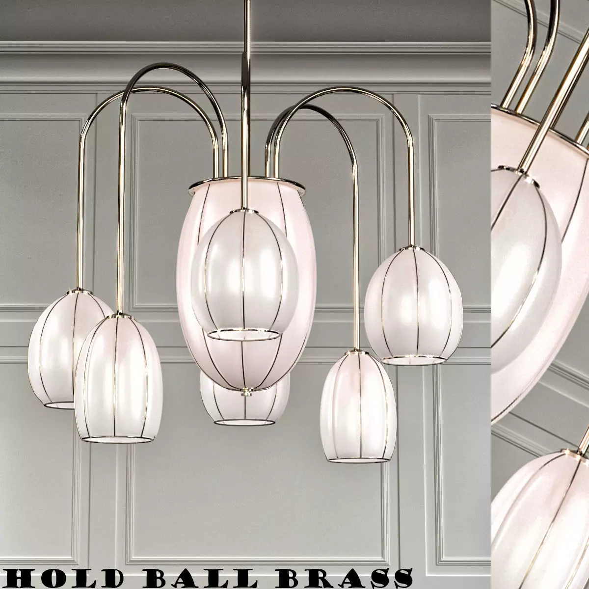 SIRUVE hold ball brass chandelier 3D model