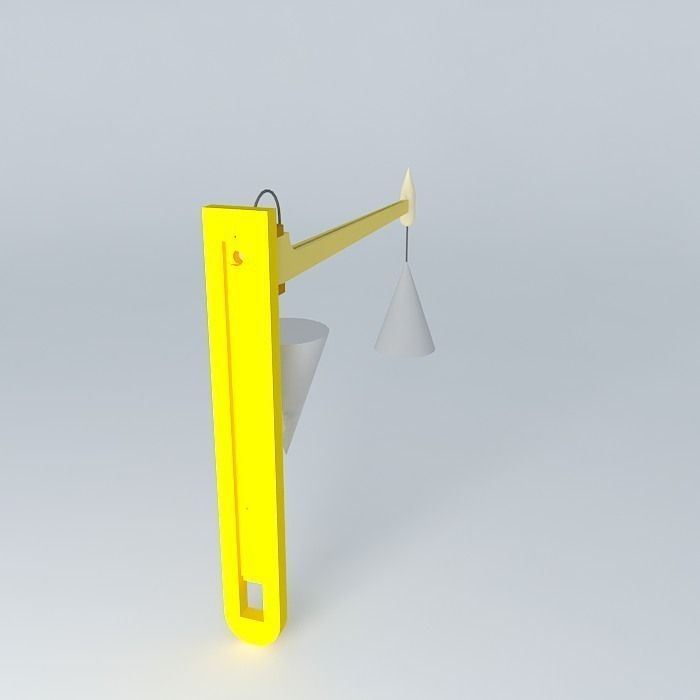 Wall and arm lamp 3D model_1