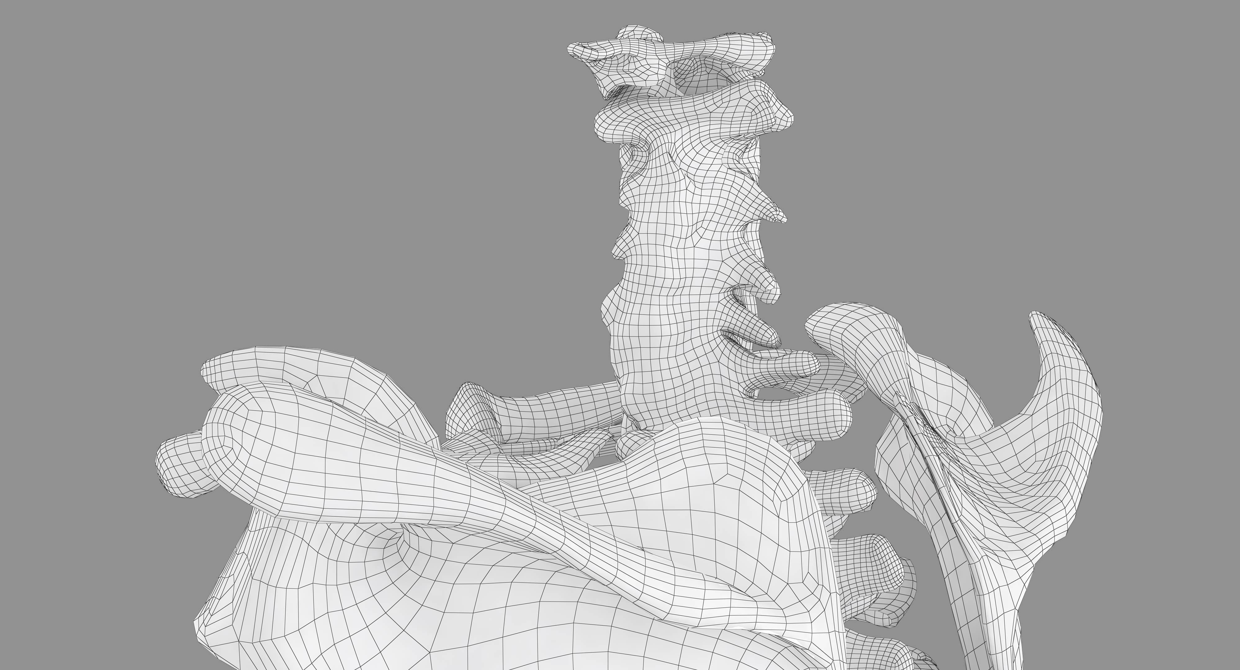 Human Spine Scanned Low-poly 3D model_55