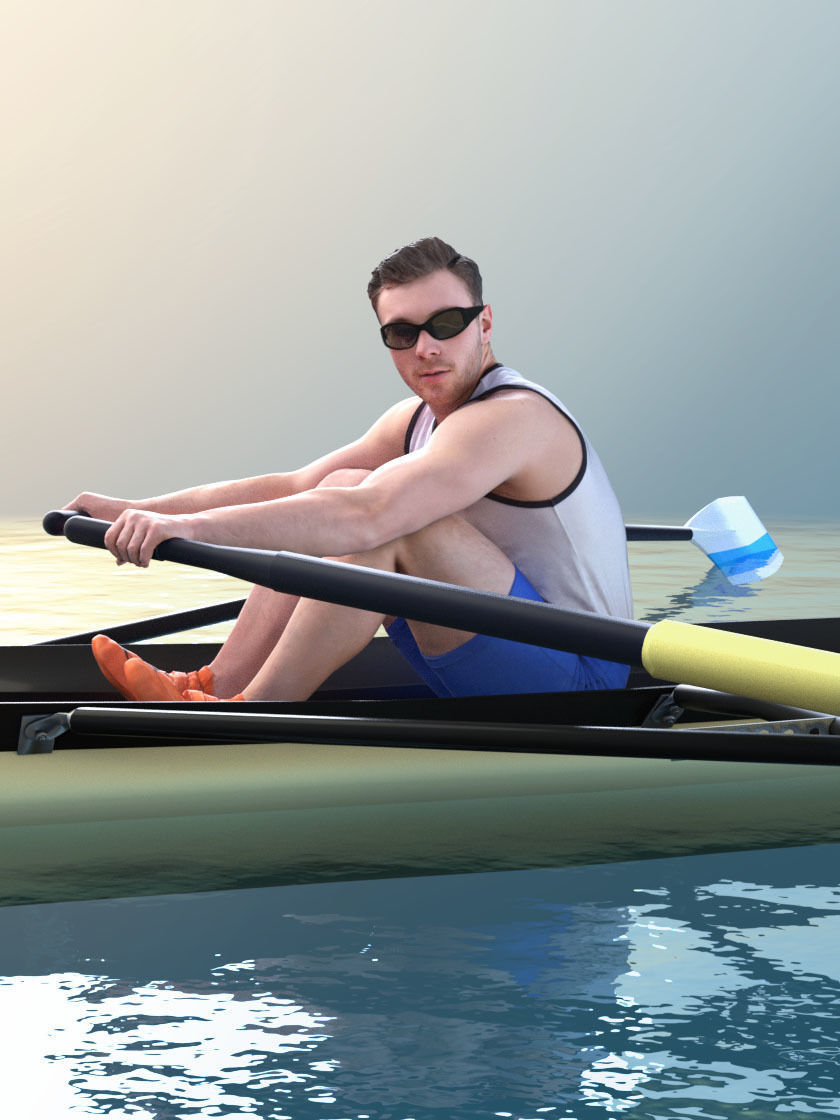 Robb 10776 - Rowing Athlete 3D model_2