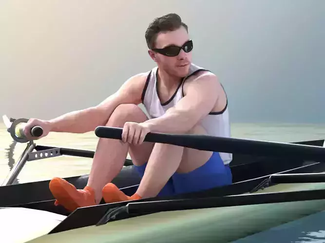 Robb 10776 - Rowing Athlete 3D model