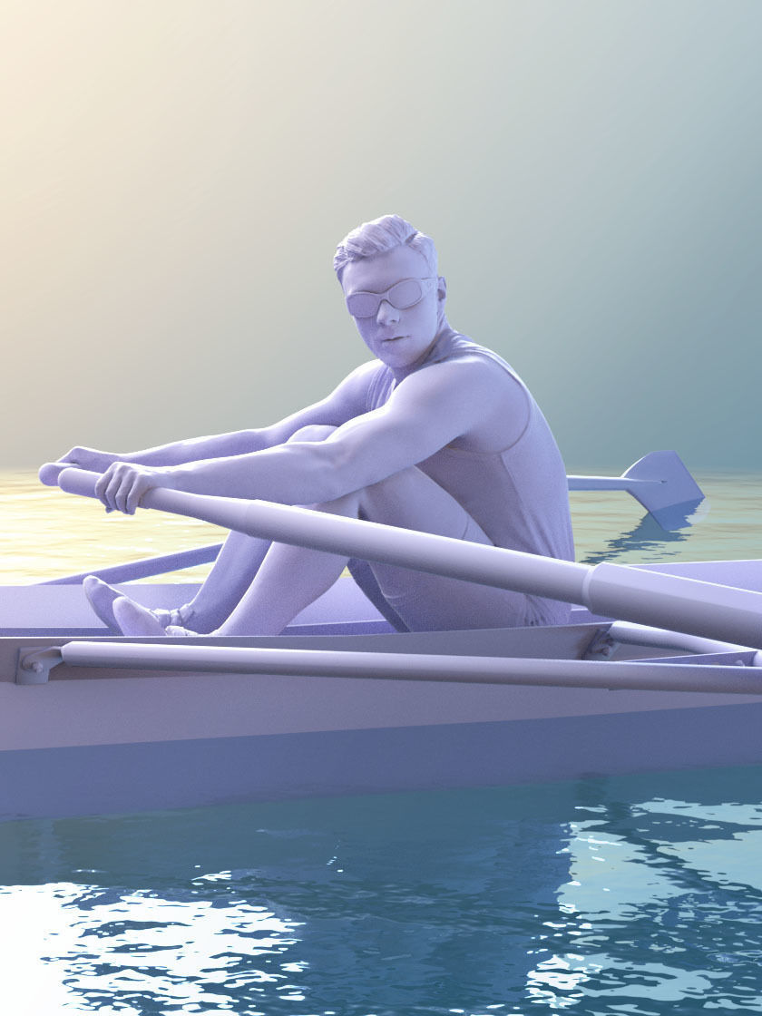 Robb 10776 - Rowing Athlete 3D model_4
