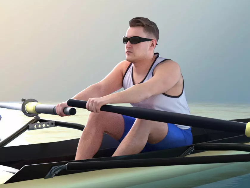Henry 10775 - Rowing Athlete 3D model