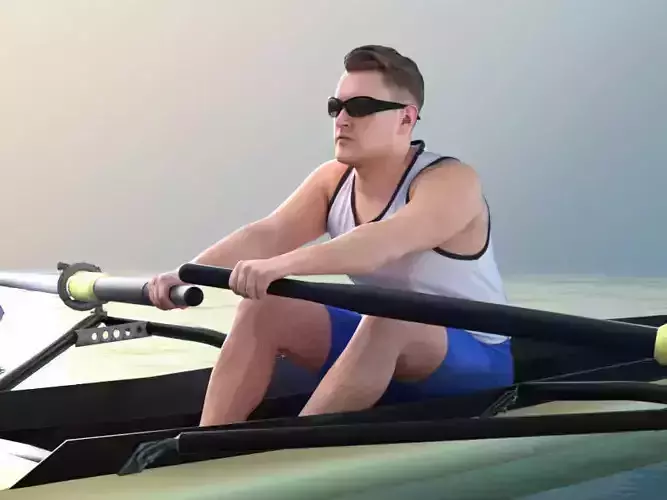 Henry 10775 - Rowing Athlete 3D model