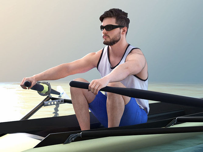 Rick 10721 - Rowing Athlete 3D model