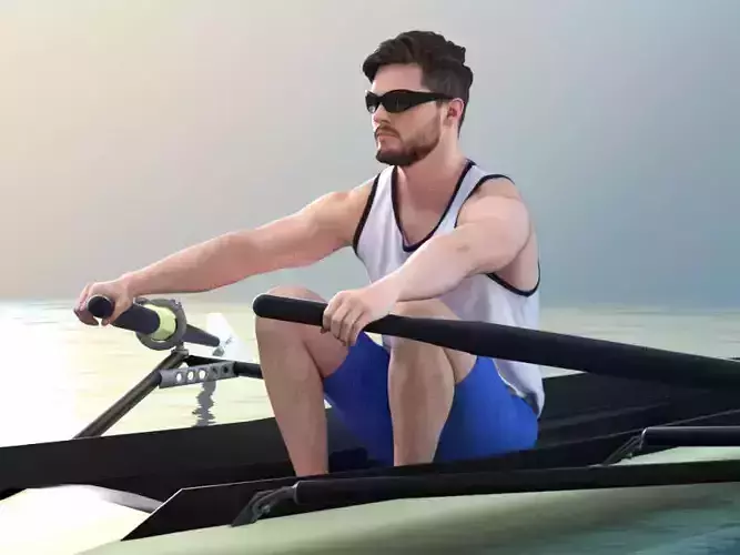 Rick 10721 - Rowing Athlete 3D model