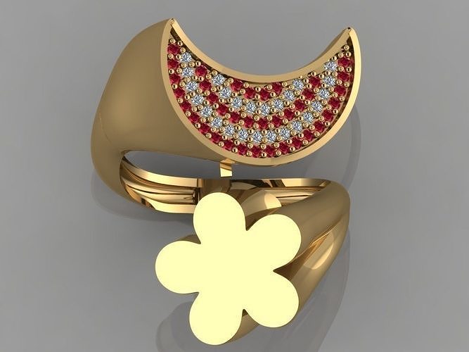 GC GOLD TW0102- Diamond ring  3D print model