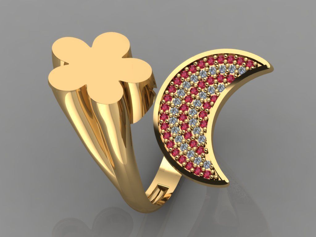 GC GOLD TW0102- Diamond ring  3D print model_2