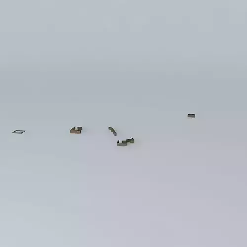 The mills piece of metal lying Free 3D model