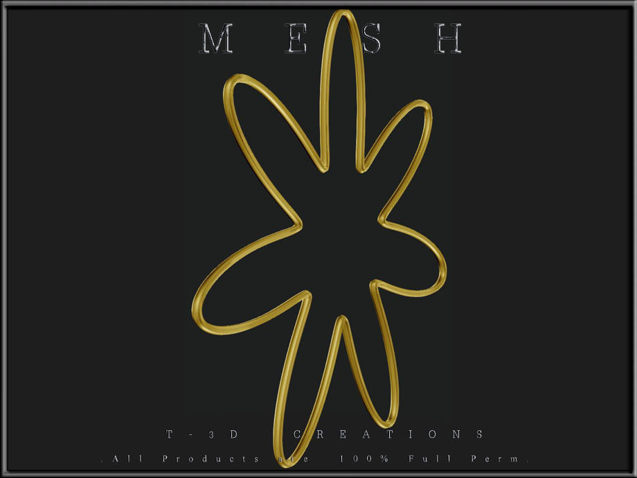 Wire Flower  Low-poly 3D model_3