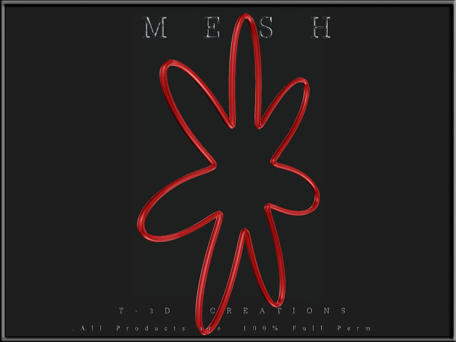 Wire Flower  Low-poly 3D model_7