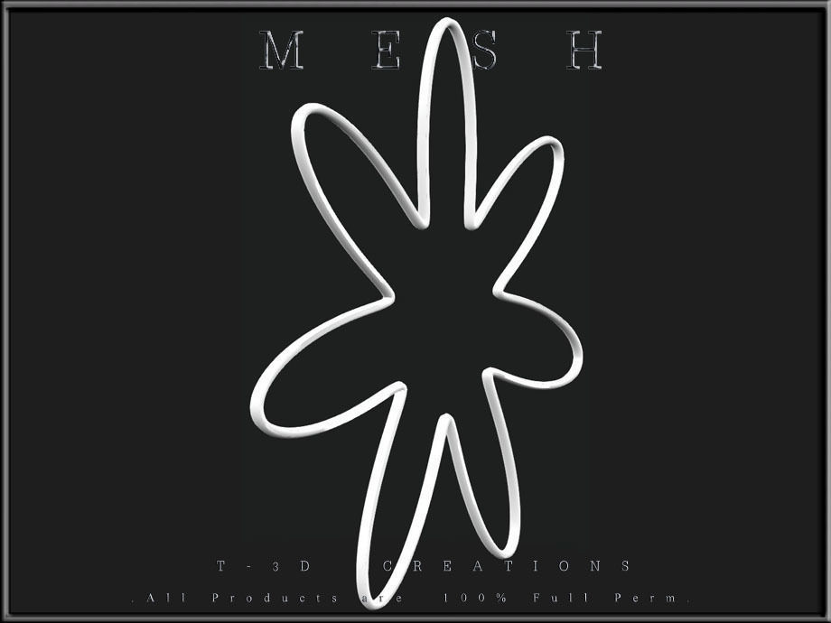 Wire Flower  Low-poly 3D model_5