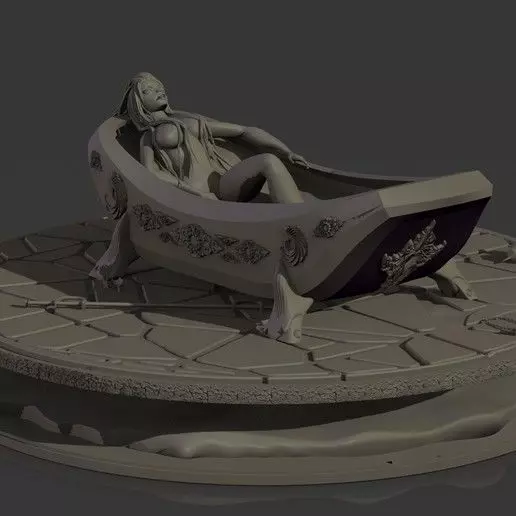 Elizabeth Bathory Miniature Bloody Countess 3D print model_0