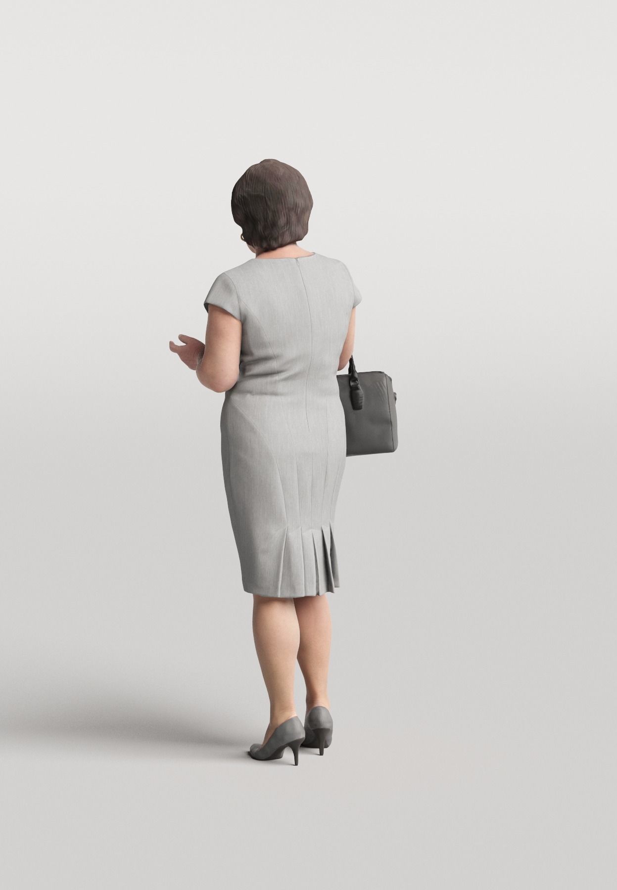 Humano Elegant woman standing and talking 0314 3D model_2