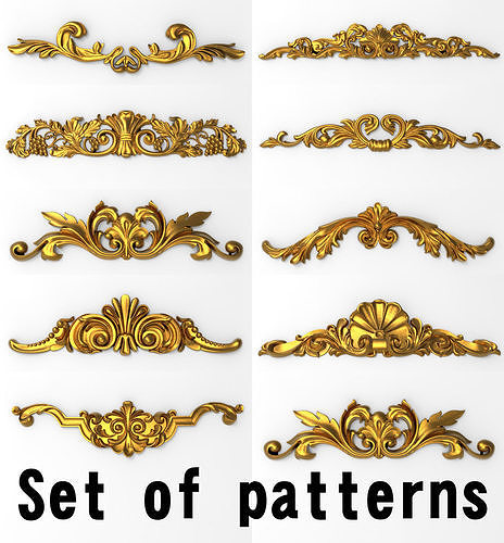  decorative patterns 3D model
