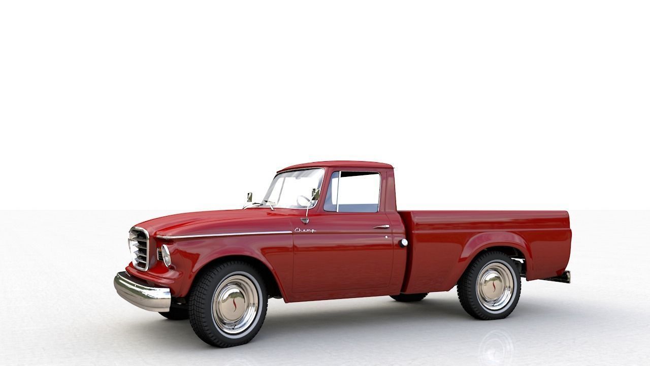 STUDEBAKER CHAMP 1964 3D model_7