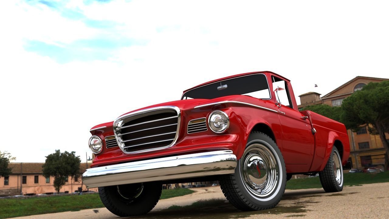 STUDEBAKER CHAMP 1964 3D model_16