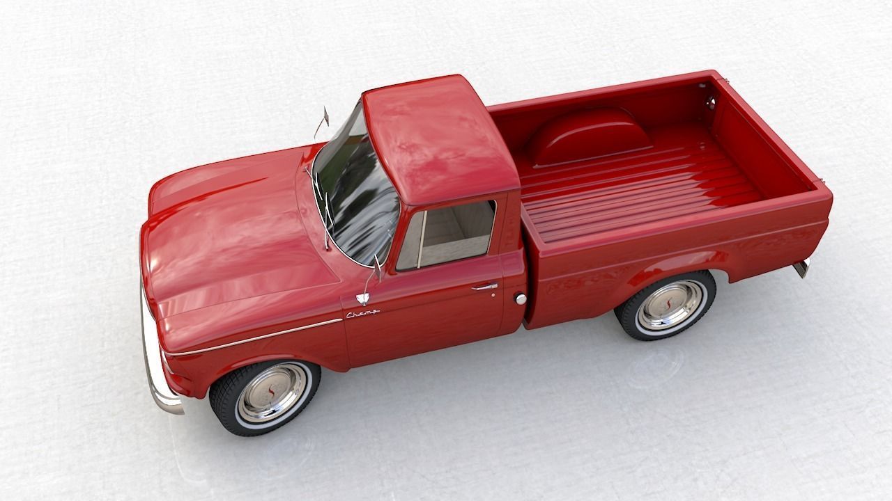 STUDEBAKER CHAMP 1964 3D model_8