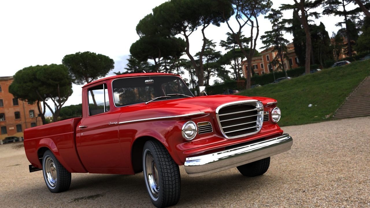 STUDEBAKER CHAMP 1964 3D model_18