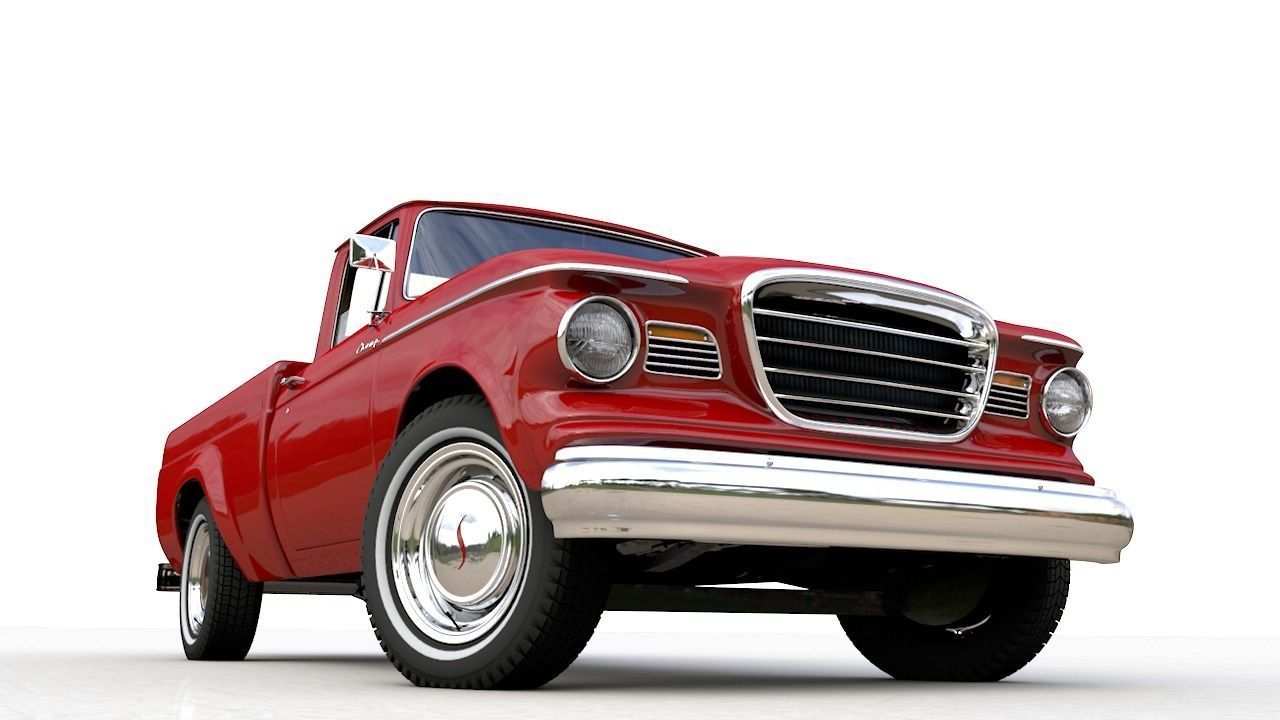 STUDEBAKER CHAMP 1964 3D model_4