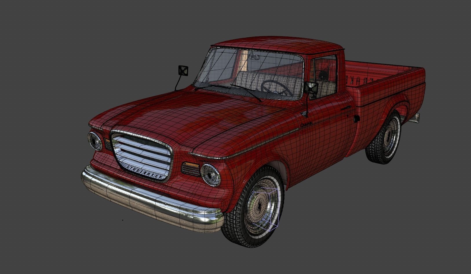 STUDEBAKER CHAMP 1964 3D model_24
